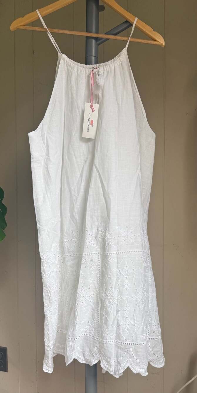 Vineyard Vines Eyelet Halter Dress L (12-14)